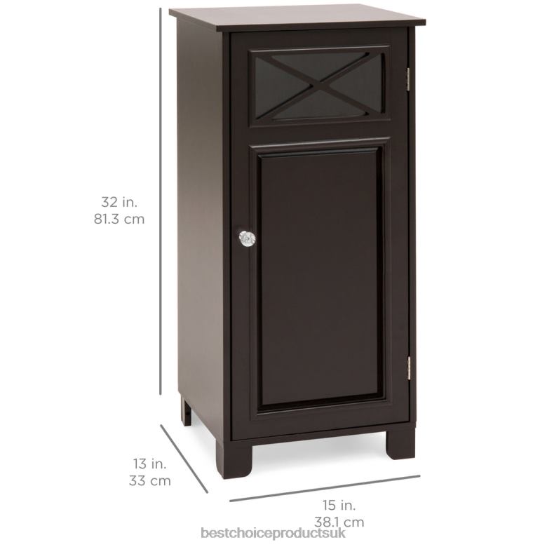 Accessory Best Choice Products3-Tier Classic Wooden Floor Cabinet w/ Door N62R1288 Espresso