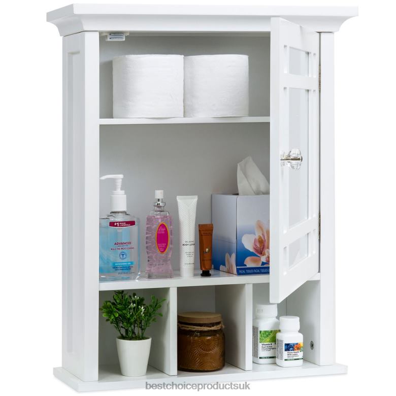 Accessory Best Choice ProductsBathroom Vanity Mirror Wall Storage Cabinet N62R1291 White