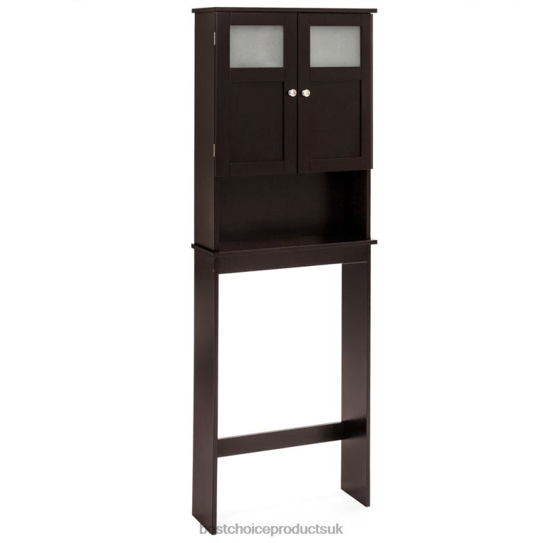 Accessory Best Choice ProductsDouble Door Over-the-Toilet Bathroom Storage Cabinet N62R1279 Brown