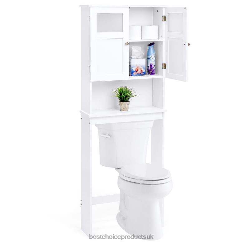 Accessory Best Choice ProductsDouble Door Over-the-Toilet Bathroom Storage Cabinet N62R1280 White