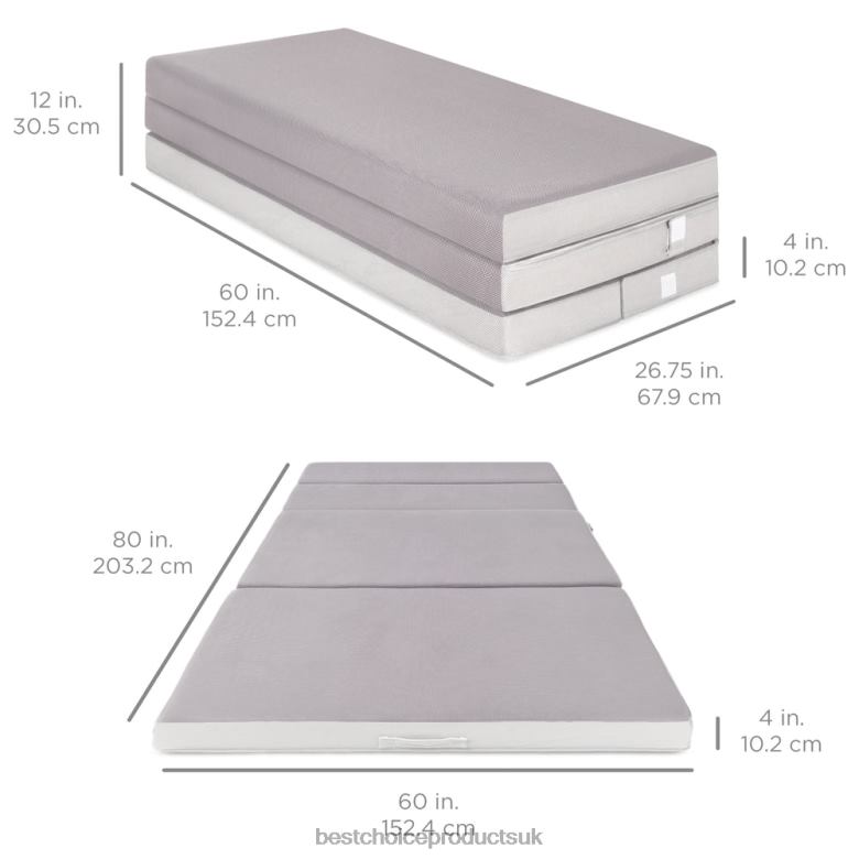 Accessory Best Choice ProductsFolding Portable Mattress Topper w/ Plush Foam N62R345 Beauty
