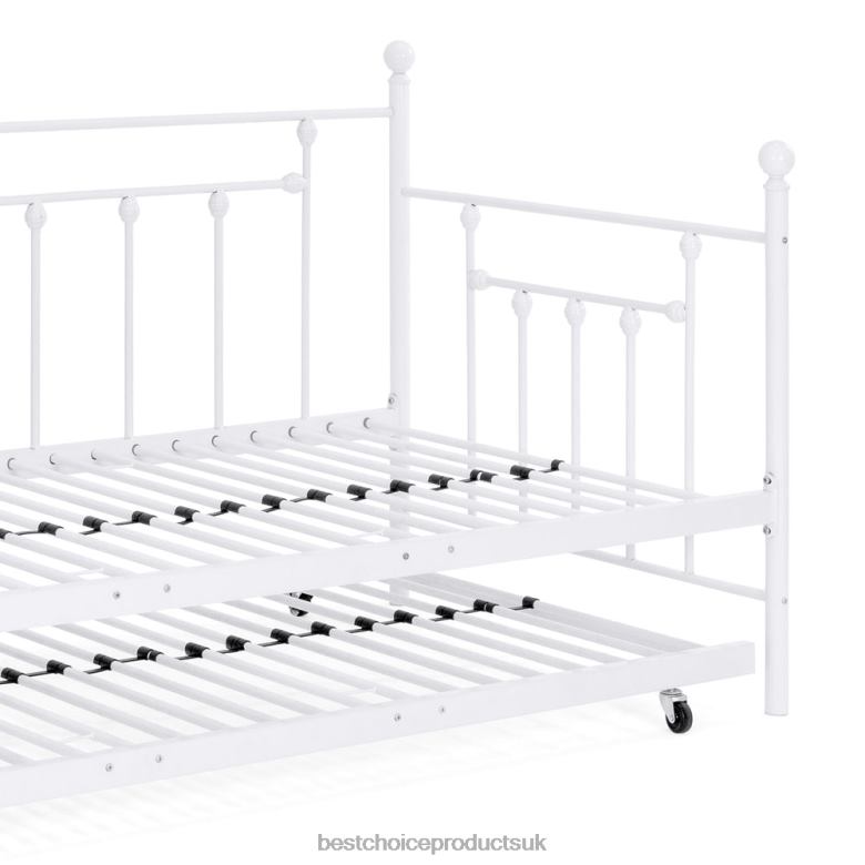 Accessory Best Choice ProductsTwin Sized Metal Lounge Daybed Frame w/ Trundle, Finials N62R1271 Bronze