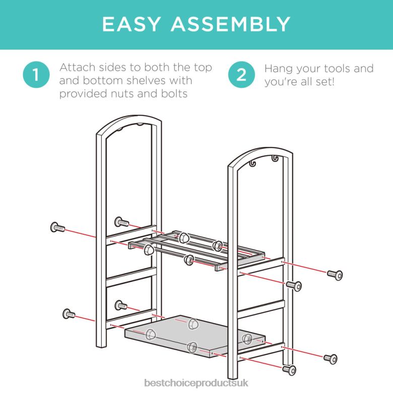 Accessory Best Choice Products5-Piece Firewood Log Rack Holder Tools Set w/ Hook, Broom, Shovel, Tongs N62R351 Black