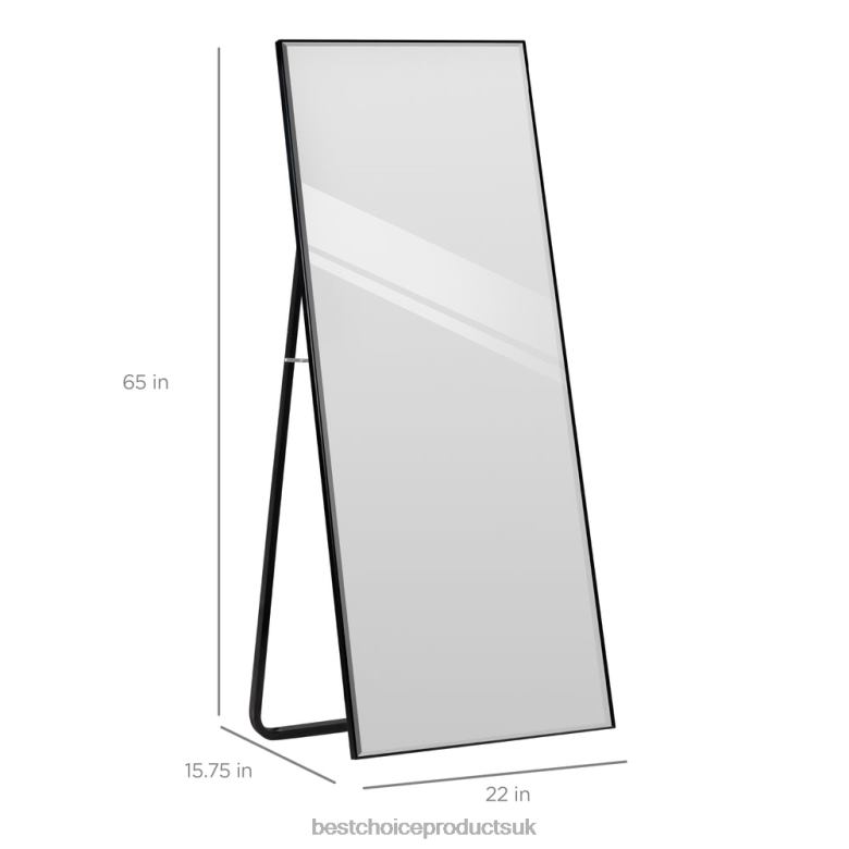 Accessory Best Choice ProductsLarge Full Length Mirror, Wall Hanging & Leaning Floor Mirror N62R650 Black