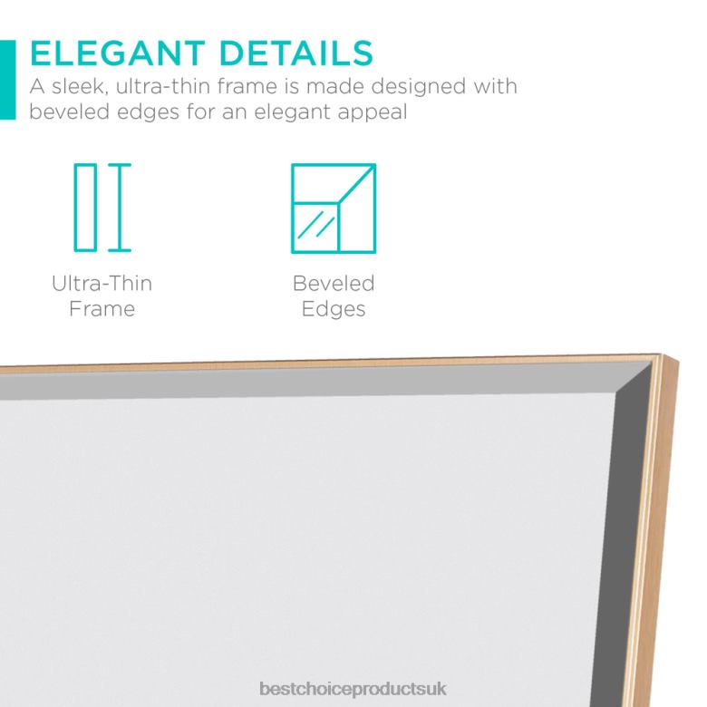 Accessory Best Choice ProductsLarge Full Length Mirror, Wall Hanging & Leaning Floor Mirror N62R651 Gold