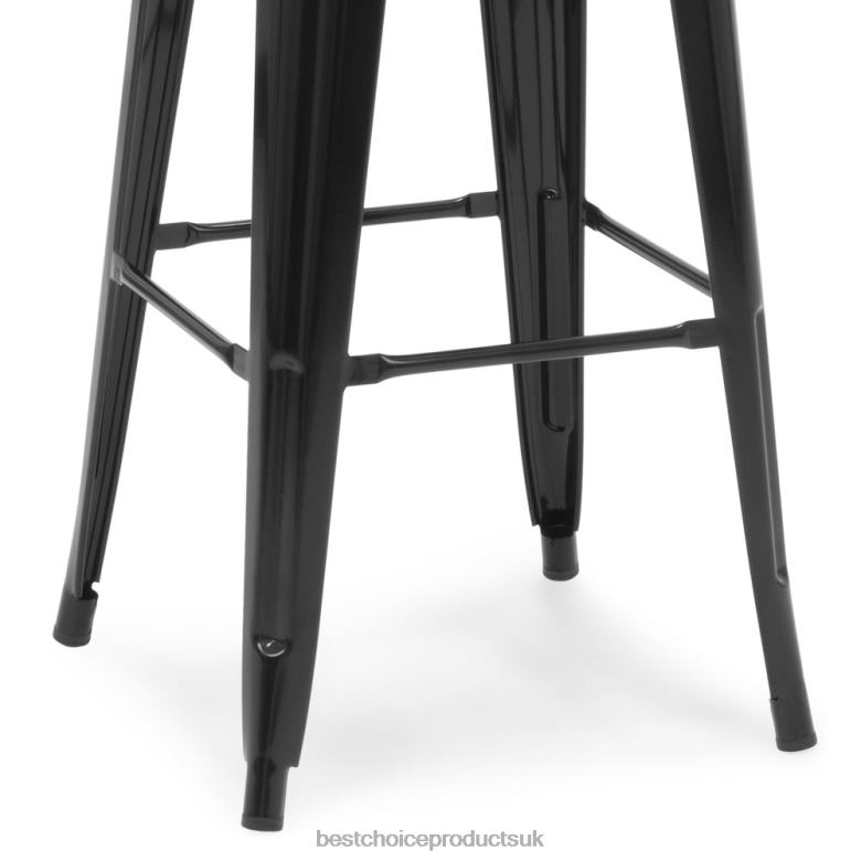Accessory Best Choice Products30in Set of 2 Industrial Metal Bar Stools N62R1298 Matte Black