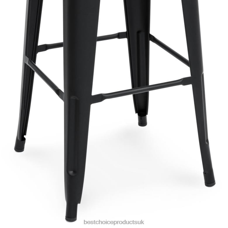 Accessory Best Choice Products30in Set of 2 Industrial Metal Bar Stools N62R1298 Matte Black