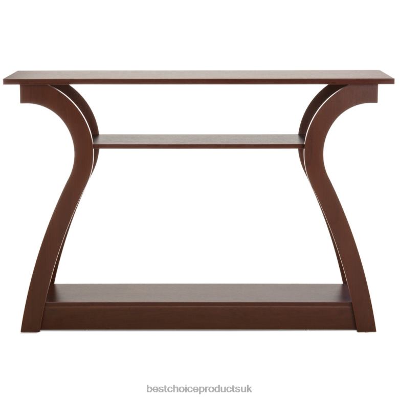 Accessory Best Choice Products47in 3-Shelf Entryway Display Console Accent Table N62R644 Brown