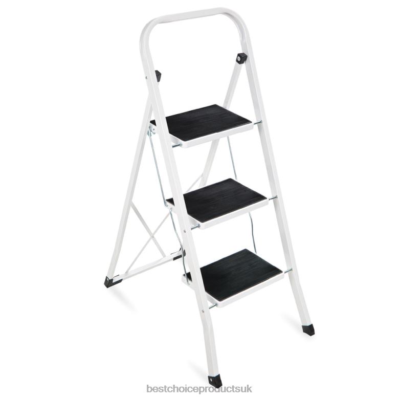 Accessory Best Choice Products3-Step Portable Folding Step Ladder w/ Non-Slip Feet, 330lb Capacity N62R1240 White