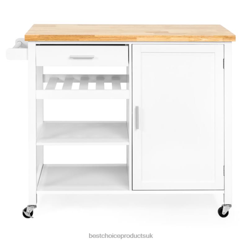 Accessory Best Choice ProductsMobile Kitchen Island Cart N62R1301 White