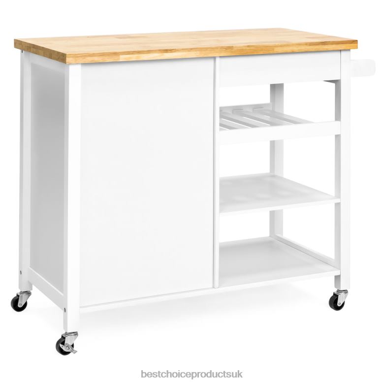 Accessory Best Choice ProductsMobile Kitchen Island Cart N62R1301 White