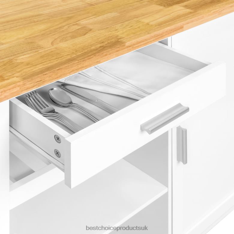 Accessory Best Choice ProductsMobile Kitchen Island Cart N62R1301 White