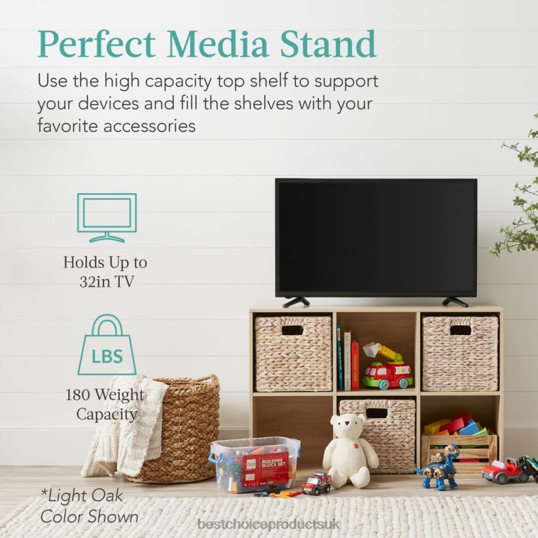 Accessory Best Choice Products6-Cube Bookshelf, 11in Storage Display w/ Removable Panels, Customizable N62R375 Walnut