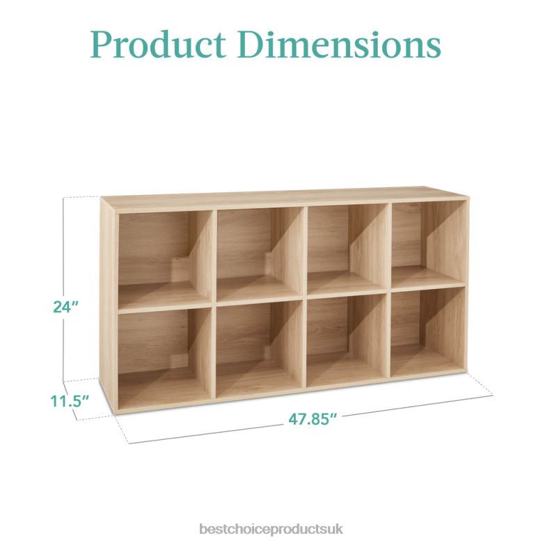 Accessory Best Choice Products8-Cube Bookshelf, 11in Storage Display w/ Removable Panels, Customizable N62R381 Light Oak
