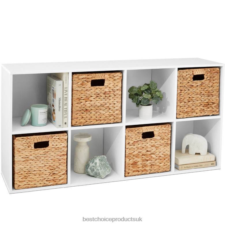 Accessory Best Choice Products8-Cube Bookshelf, 11in Storage Display w/ Removable Panels, Customizable N62R383 White