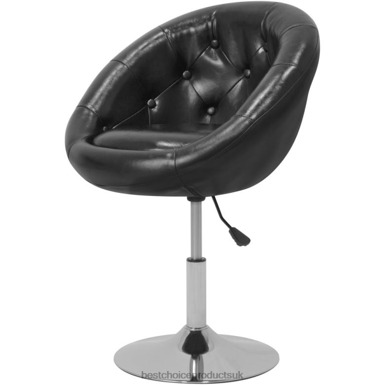 Accessory Best Choice ProductsAdjustable Tufted Round Swivel Accent Chair N62R1268 Black