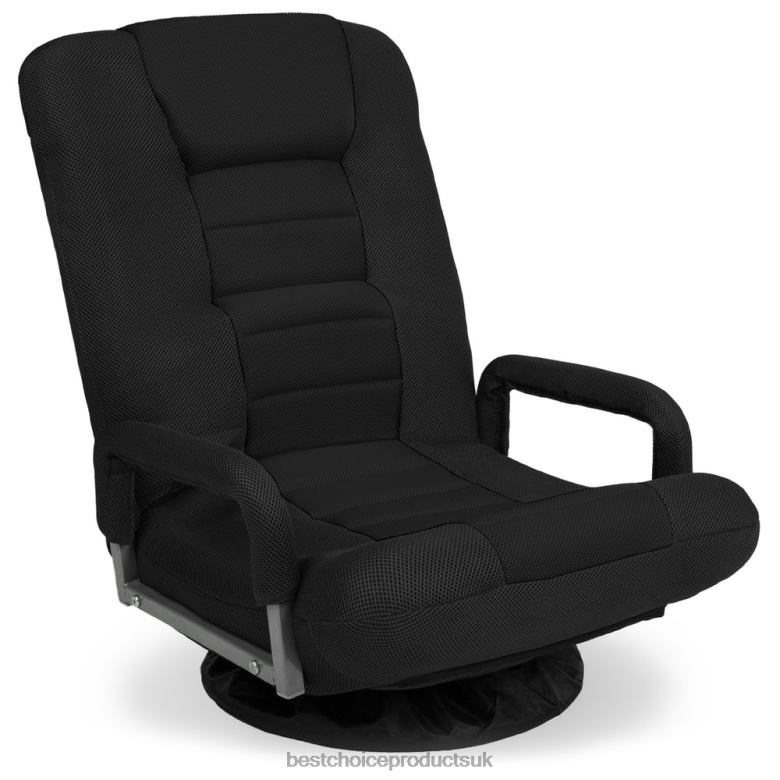 Accessory Best Choice ProductsGaming Floor Chair w/ 360-Degree Swivel, Armrest, Adjustable Backrest N62R1171 Black