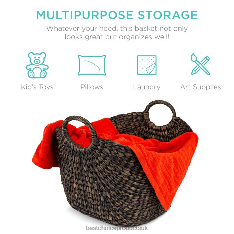 Accessory Best Choice ProductsLarge Multi-Purpose Seagrass Storage Basket w/ Handles N62R643 Brown