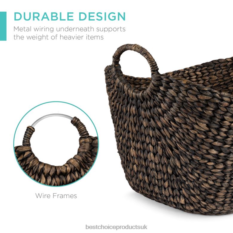 Accessory Best Choice ProductsLarge Multi-Purpose Seagrass Storage Basket w/ Handles N62R643 Brown