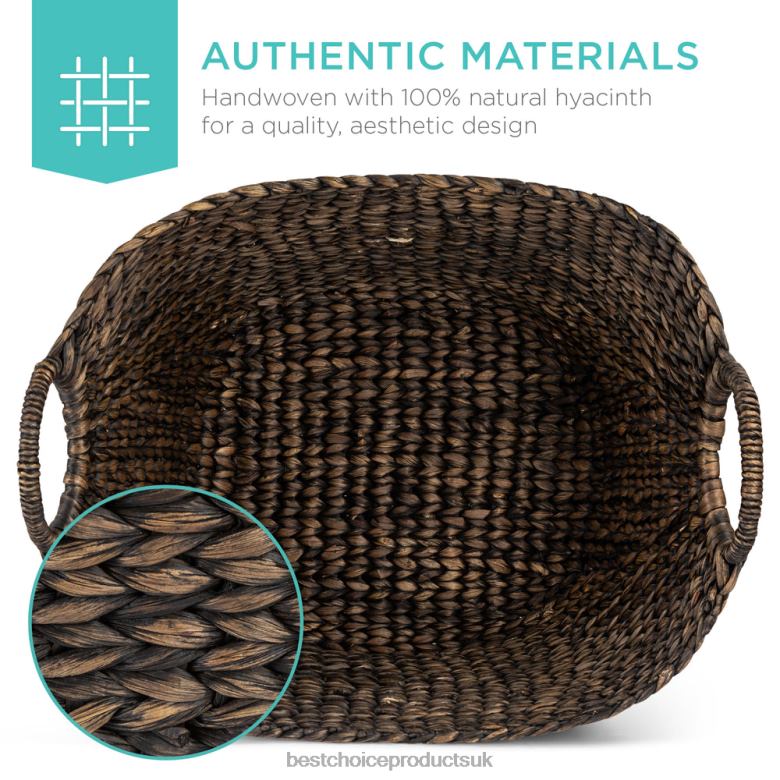 Accessory Best Choice ProductsLarge Multi-Purpose Seagrass Storage Basket w/ Handles N62R643 Brown