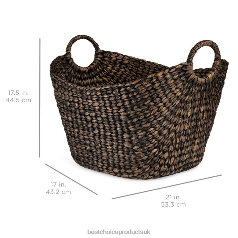 Accessory Best Choice ProductsLarge Multi-Purpose Seagrass Storage Basket w/ Handles N62R643 Brown