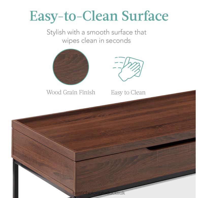 Accessory Best Choice ProductsLift Top Coffee Table w/ Tray Edge Tabletop, Wood-Grain Finish N62R656 Brown