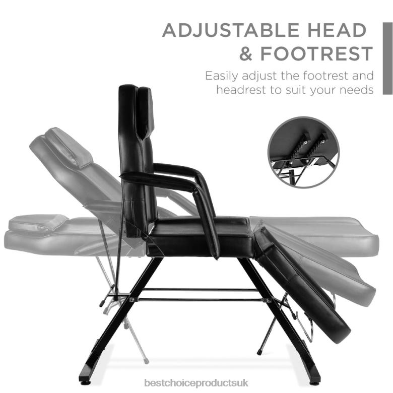 Accessory Best Choice ProductsMultipurpose Massage Bed, Spa & Salon Chair w/ Hydraulic Stool N62R1255 Black