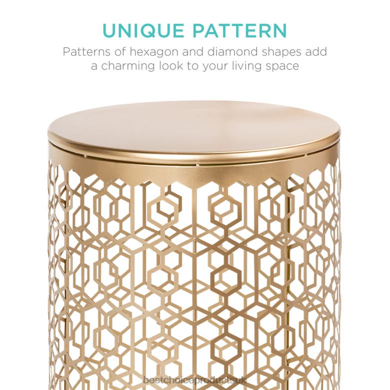 Accessory Best Choice ProductsSet of 2 Decorative Round Side Accent Table Nightstands w/ Nesting Design N62R1245 White