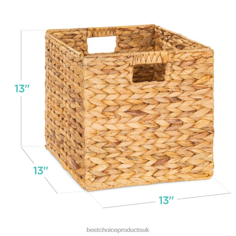 Accessory Best Choice ProductsSet of 5 Collapsible Hyacinth Storage Baskets w/ Inserts N62R1235 Natural