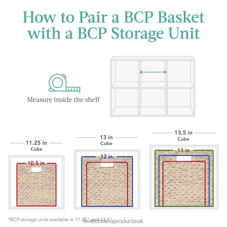 Accessory Best Choice ProductsSet of 5 Collapsible Hyacinth Storage Baskets w/ Inserts N62R1238 Gray
