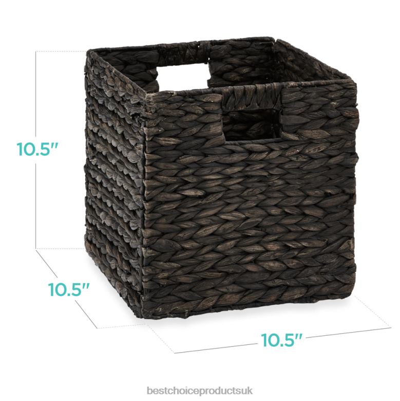 Accessory Best Choice ProductsSet of 5 Collapsible Hyacinth Storage Baskets w/ Inserts N62R681 Black