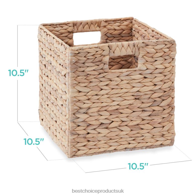 Accessory Best Choice ProductsSet of 5 Collapsible Hyacinth Storage Baskets w/ Inserts N62R682 White