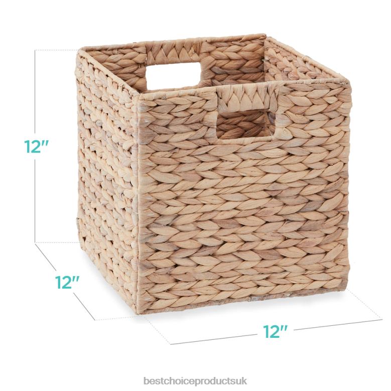 Accessory Best Choice ProductsSet of 5 Collapsible Hyacinth Storage Baskets w/ Inserts N62R708 White
