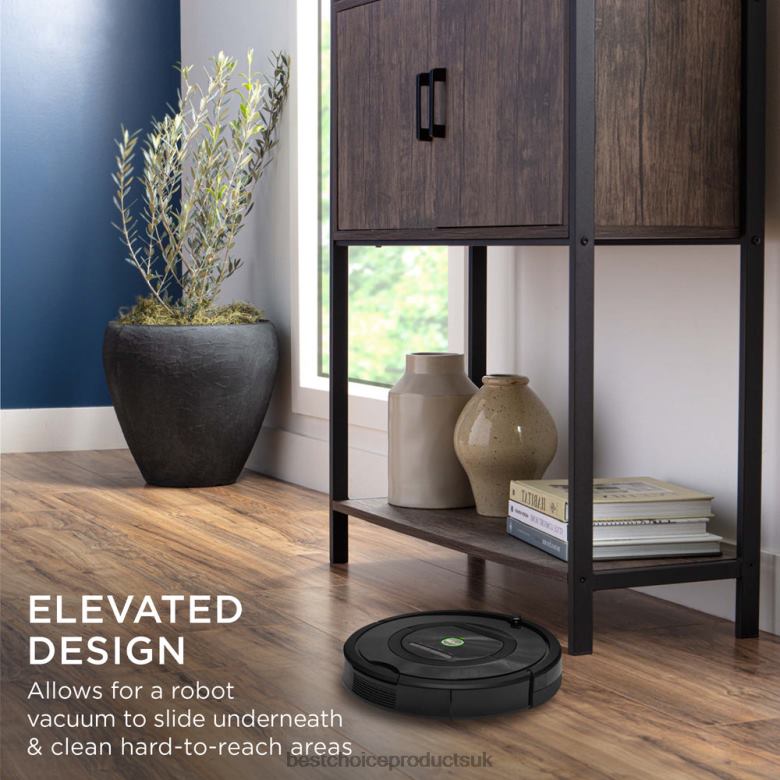 Accessory Best Choice ProductsStorage Bookshelf for Living Room, Walkway w/ Cabinet, Elevated Design N62R385 Dark Walnut