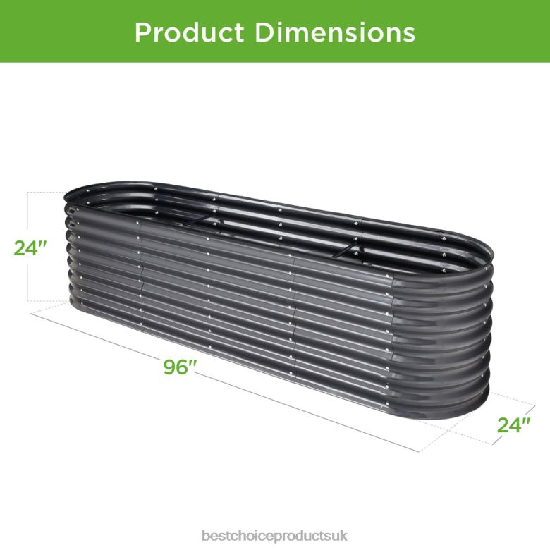 Lawn & Garden | Best Choice ProductsMetal Raised Garden Bed, Oval Outdoor Planter Box for Vegetables N62R993 Charcoal