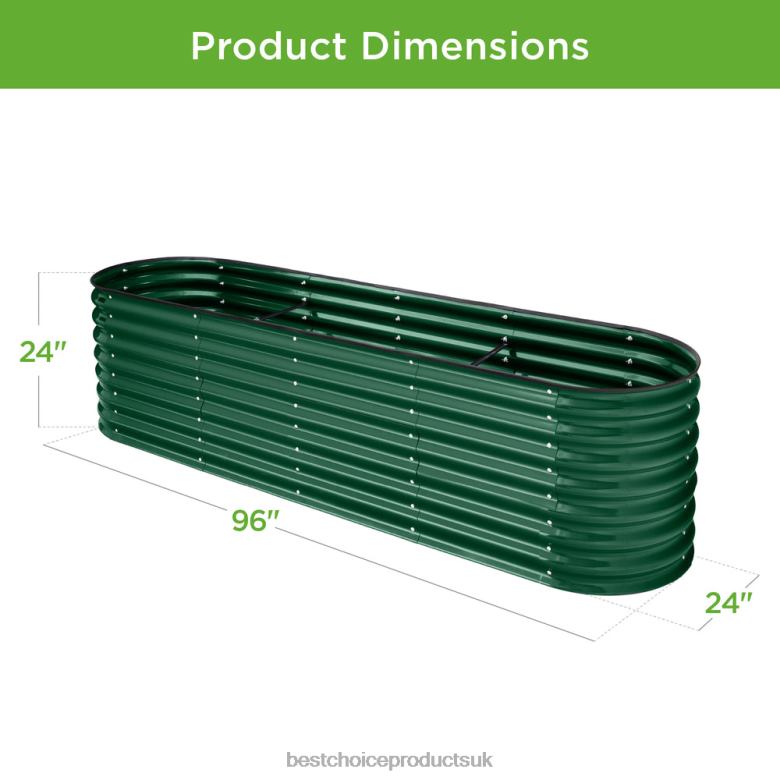 Lawn & Garden | Best Choice ProductsMetal Raised Garden Bed, Oval Outdoor Planter Box for Vegetables N62R994 Dark Green
