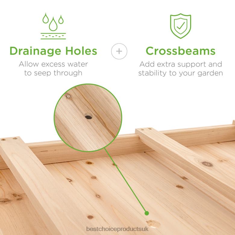 Lawn & Garden | Best Choice ProductsMobile Raised Garden Bed Elevated Planter w/ Wheels, Shelf N62R473 Natural