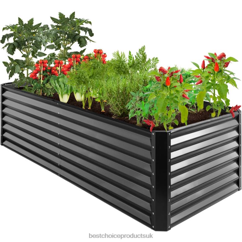 Lawn & Garden | Best Choice ProductsOutdoor Metal Raised Garden Bed for Vegetables, Flowers, Herbs N62R439 Gray