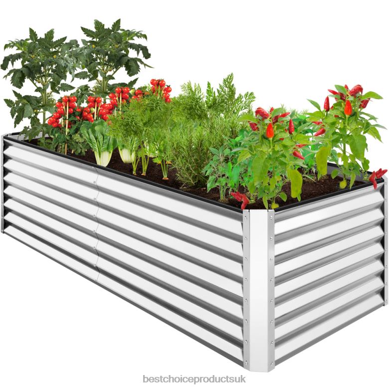 Lawn & Garden | Best Choice ProductsOutdoor Metal Raised Garden Bed for Vegetables, Flowers, Herbs N62R441 Silver