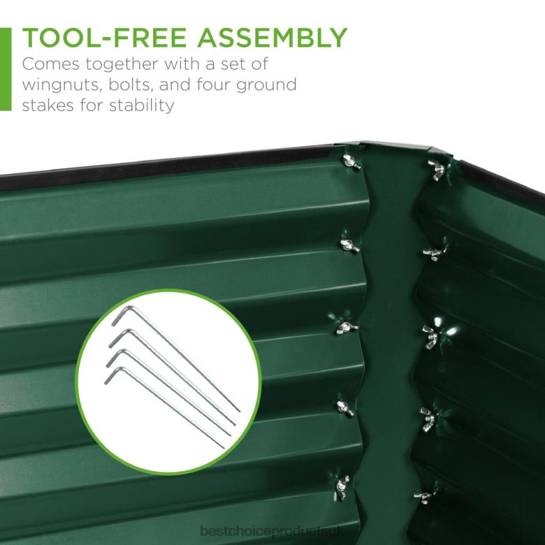 Lawn & Garden | Best Choice ProductsOutdoor Metal Raised Garden Bed for Vegetables, Flowers, Herbs N62R442 Dark Green