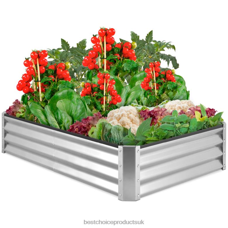 Lawn & Garden | Best Choice ProductsOutdoor Metal Raised Garden Bed for Vegetables, Flowers, Herbs N62R448 Silver