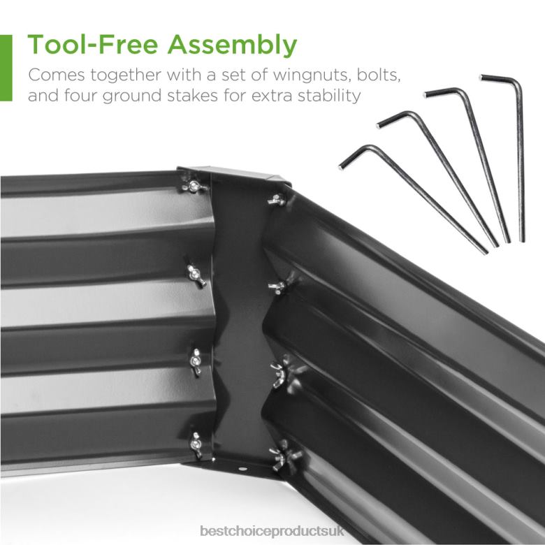 Lawn & Garden | Best Choice ProductsOutdoor Metal Raised Garden Bed for Vegetables, Flowers, Herbs N62R449 Dark Gray