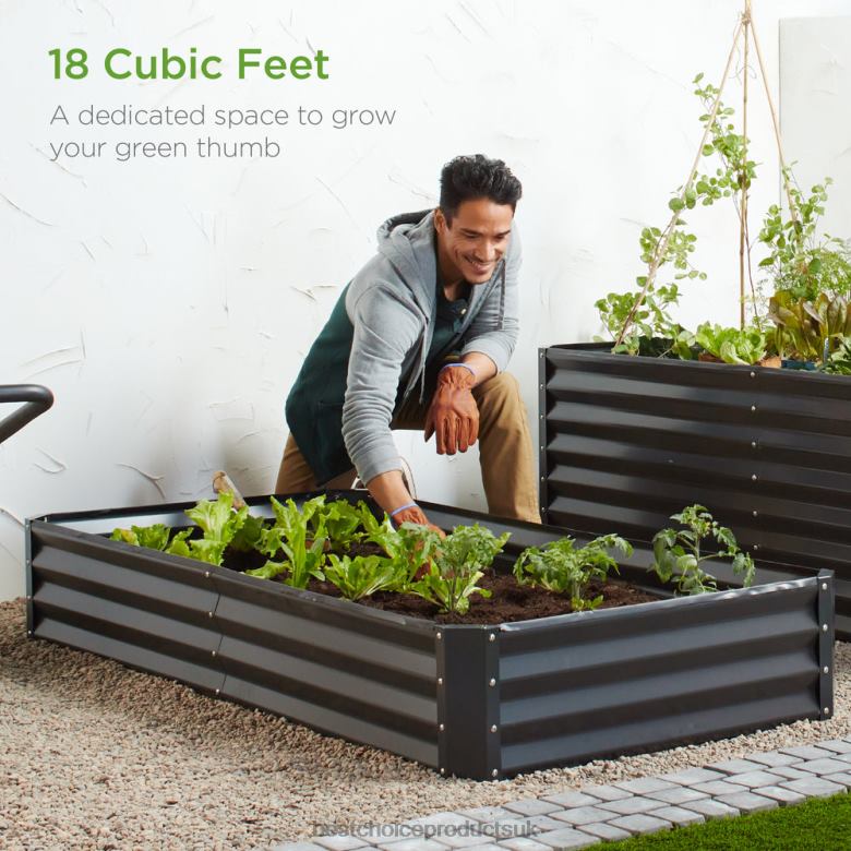 Lawn & Garden | Best Choice ProductsOutdoor Metal Raised Garden Bed for Vegetables, Flowers, Herbs N62R449 Dark Gray