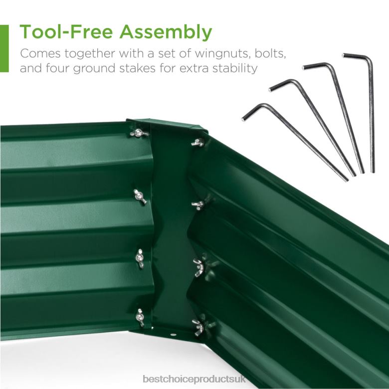 Lawn & Garden | Best Choice ProductsOutdoor Metal Raised Garden Bed for Vegetables, Flowers, Herbs N62R451 Dark Green