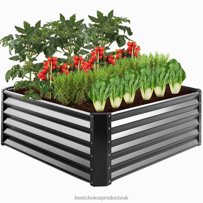 Lawn & Garden | Best Choice ProductsOutdoor Metal Raised Garden Bed for Vegetables, Flowers, Herbs N62R452 Gray