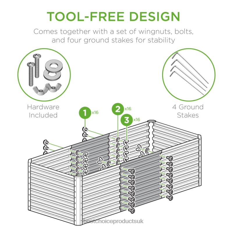 Lawn & Garden | Best Choice ProductsOutdoor Metal Raised Garden Bed for Vegetables, Flowers, Herbs N62R456 Charcoal