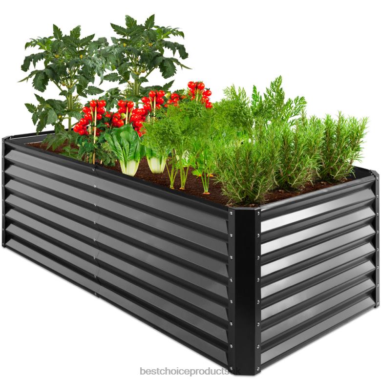 Lawn & Garden | Best Choice ProductsOutdoor Metal Raised Garden Bed for Vegetables, Flowers, Herbs N62R458 Gray