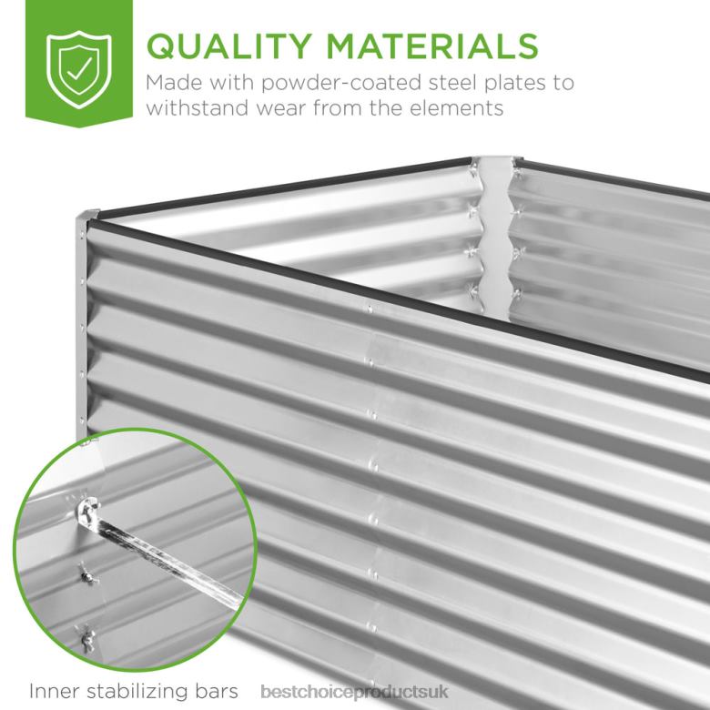 Lawn & Garden | Best Choice ProductsOutdoor Metal Raised Garden Bed for Vegetables, Flowers, Herbs N62R459 Silver