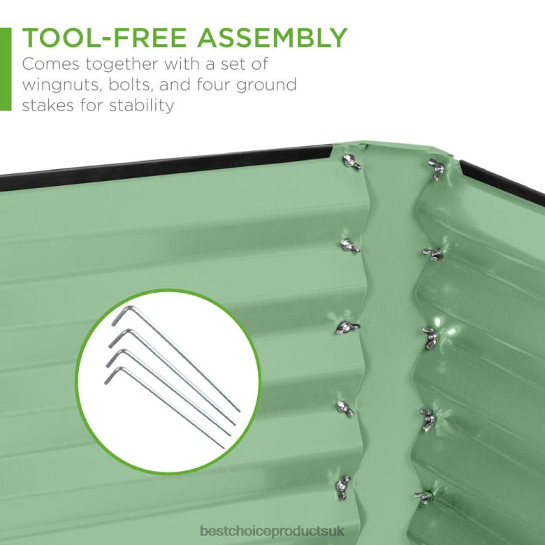 Lawn & Garden | Best Choice ProductsOutdoor Metal Raised Garden Bed for Vegetables, Flowers, Herbs N62R461 Sage Green
