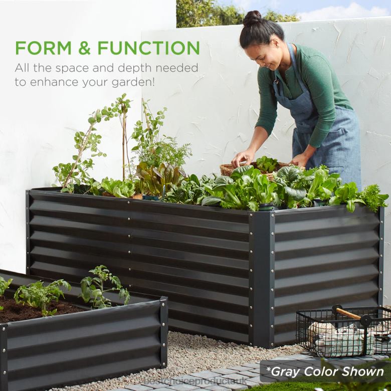 Lawn & Garden | Best Choice ProductsOutdoor Metal Raised Garden Bed for Vegetables, Flowers, Herbs N62R461 Sage Green